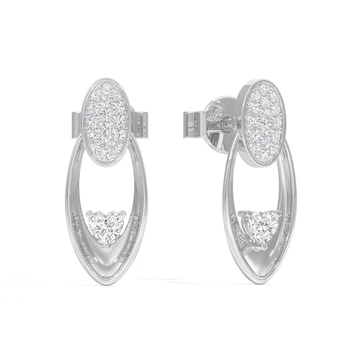Radiant Heart Oval Earrings