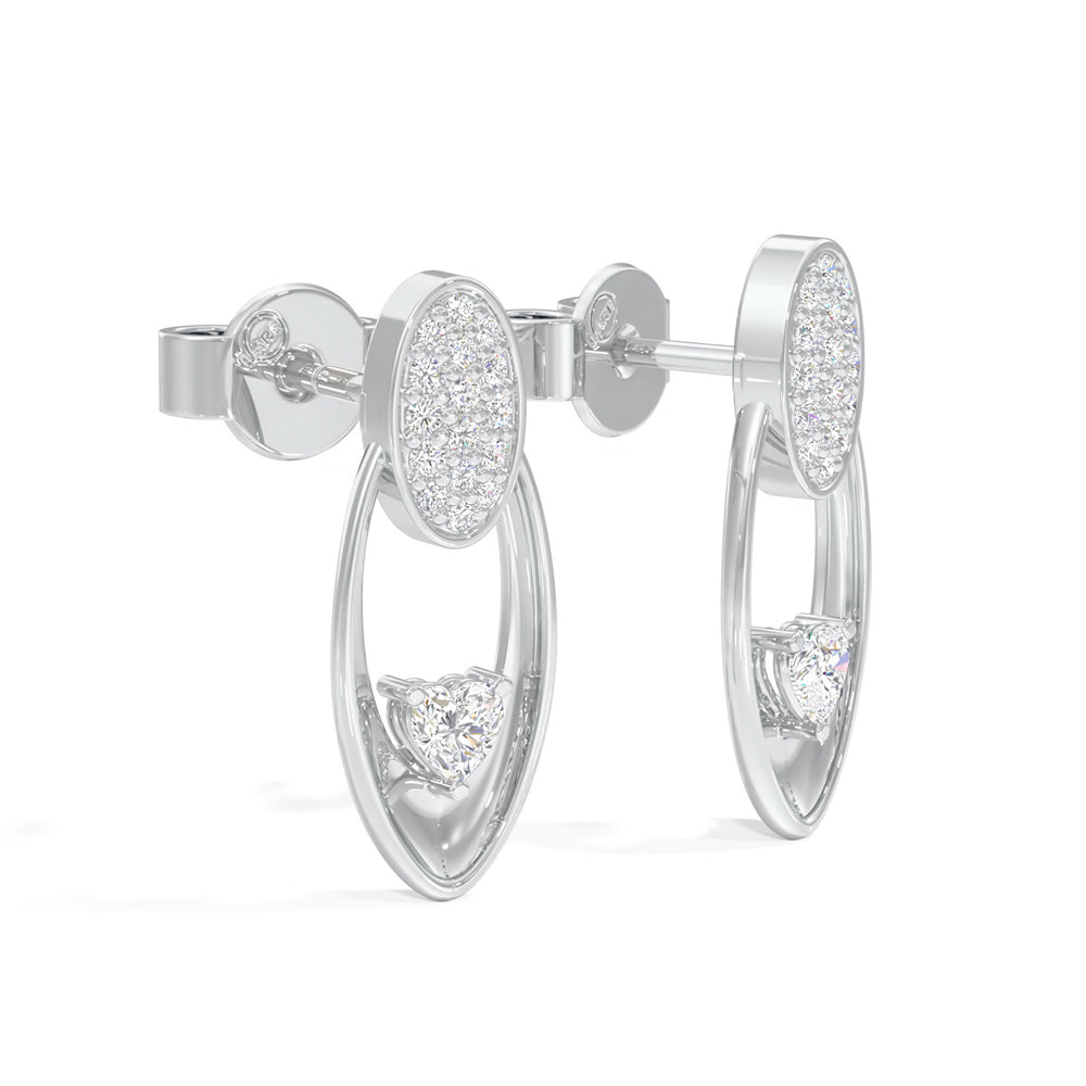 Radiant Heart Oval Earrings