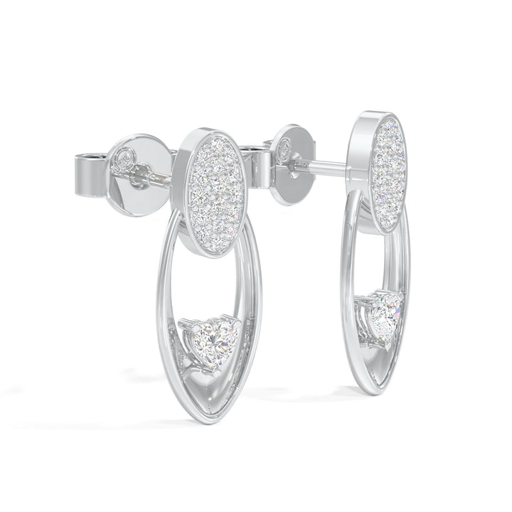 Radiant Heart Oval Earrings
