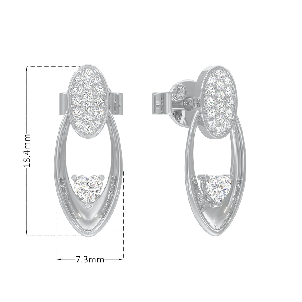 Radiant Heart Oval Earrings