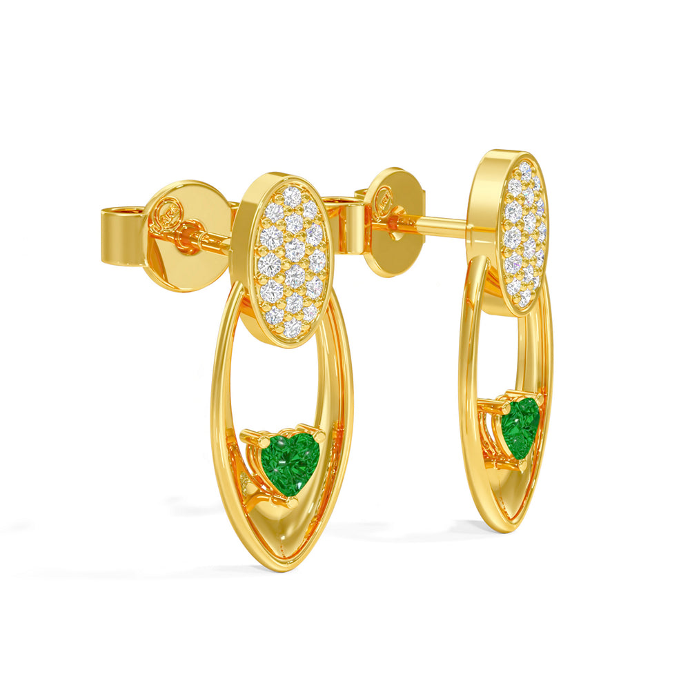 Radiant Heart Oval Earrings