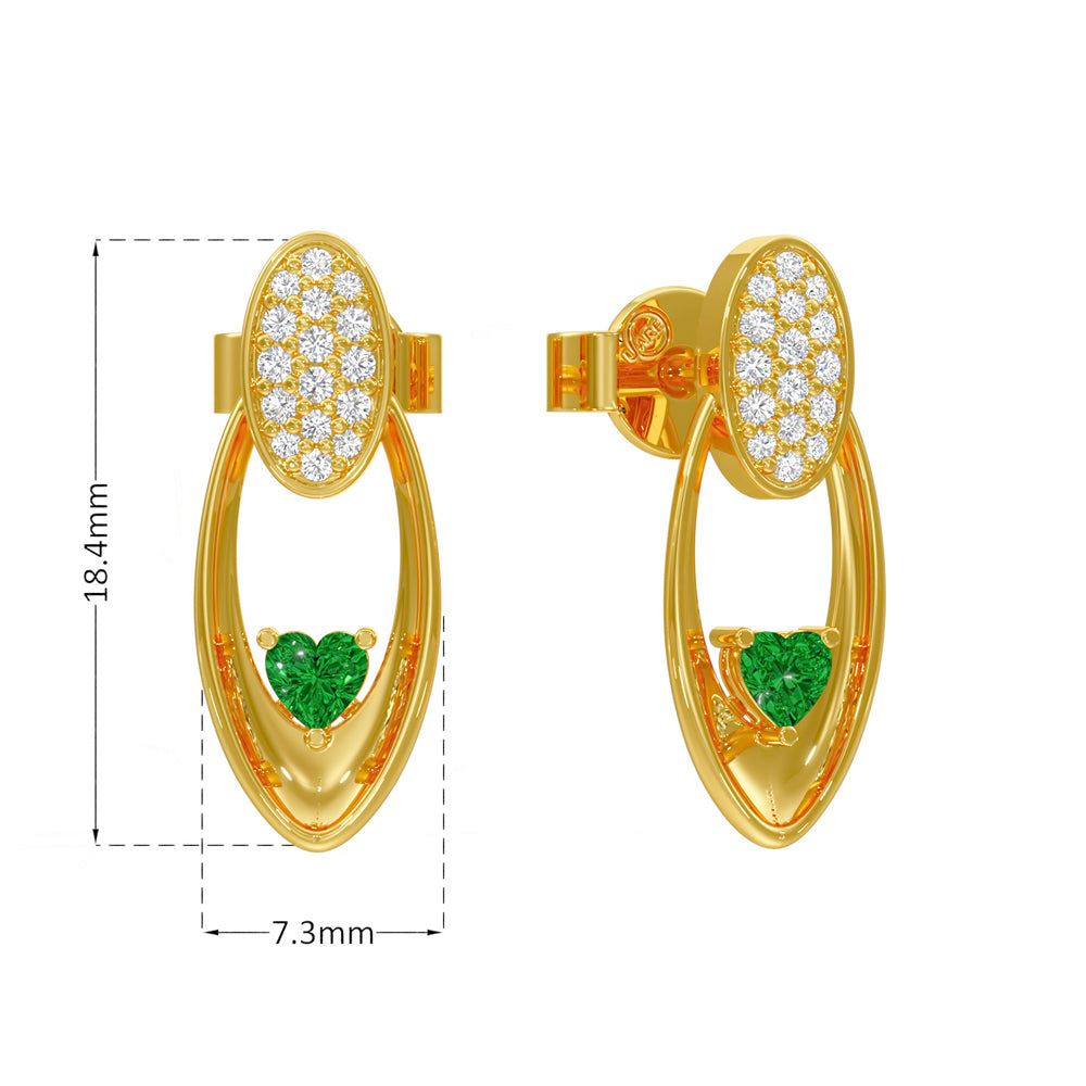 Radiant Heart Oval Earrings