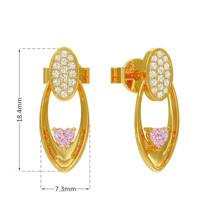 Radiant Heart Oval Earrings