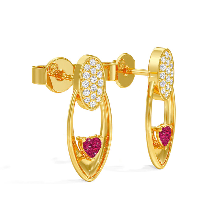 Radiant Heart Oval Earrings