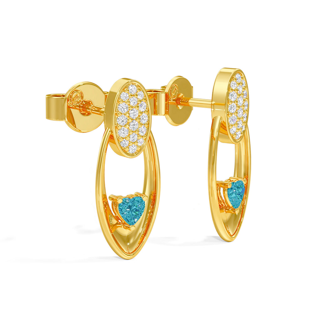 Radiant Heart Oval Earrings