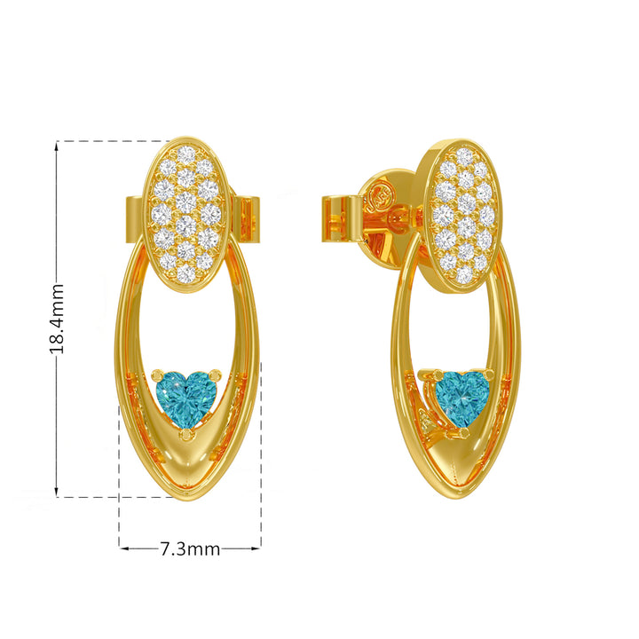 Radiant Heart Oval Earrings