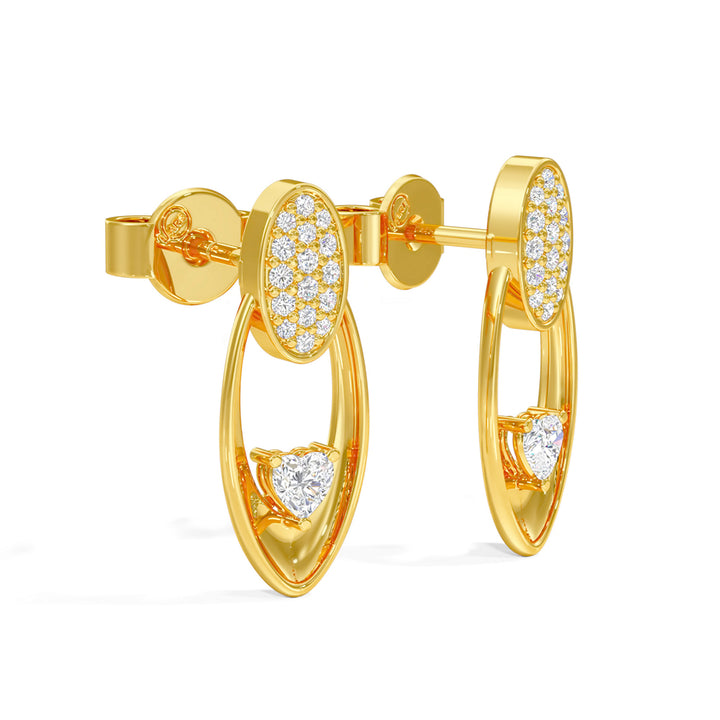 Radiant Heart Oval Earrings