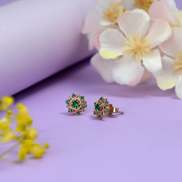 #metal_rose-gold-plated#stone-colour_emerald-green