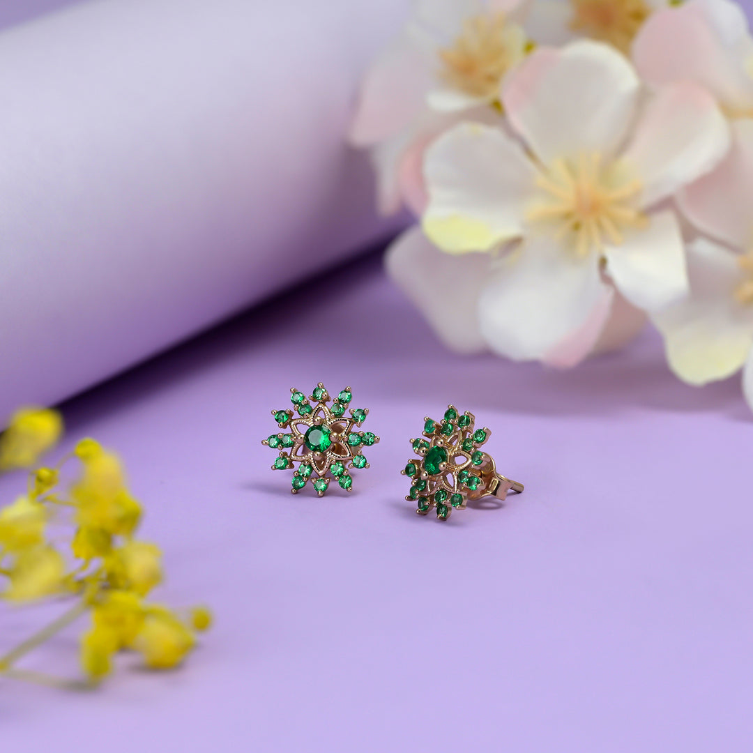 #metal_rose-gold-plated#stone-colour_emerald-green