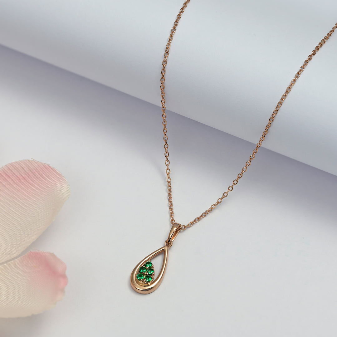 #metal_rose-gold-plated#stone-colour_emerald-green