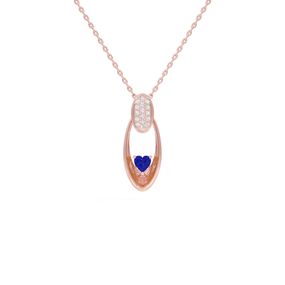 Radiant Heart Oval Pendant