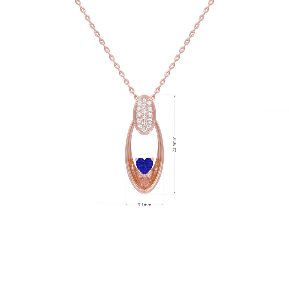 Radiant Heart Oval Pendant