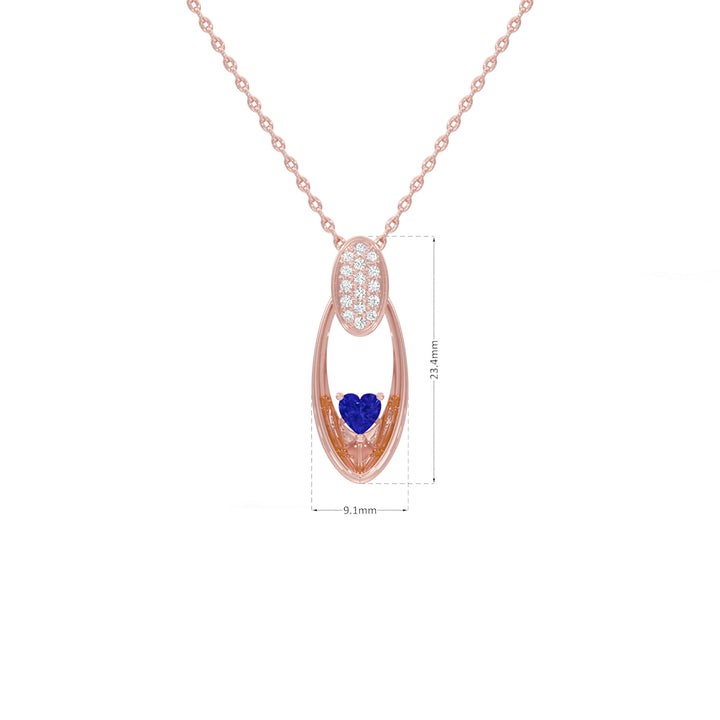 Radiant Heart Oval Pendant