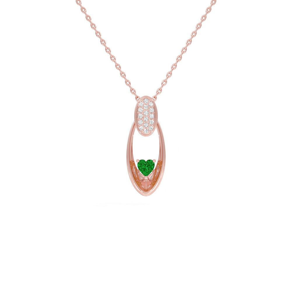 Radiant Heart Oval Pendant
