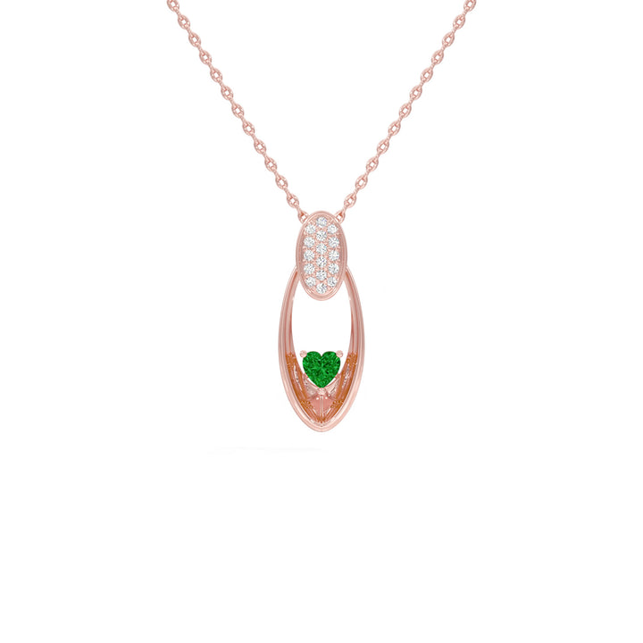 Radiant Heart Oval Pendant