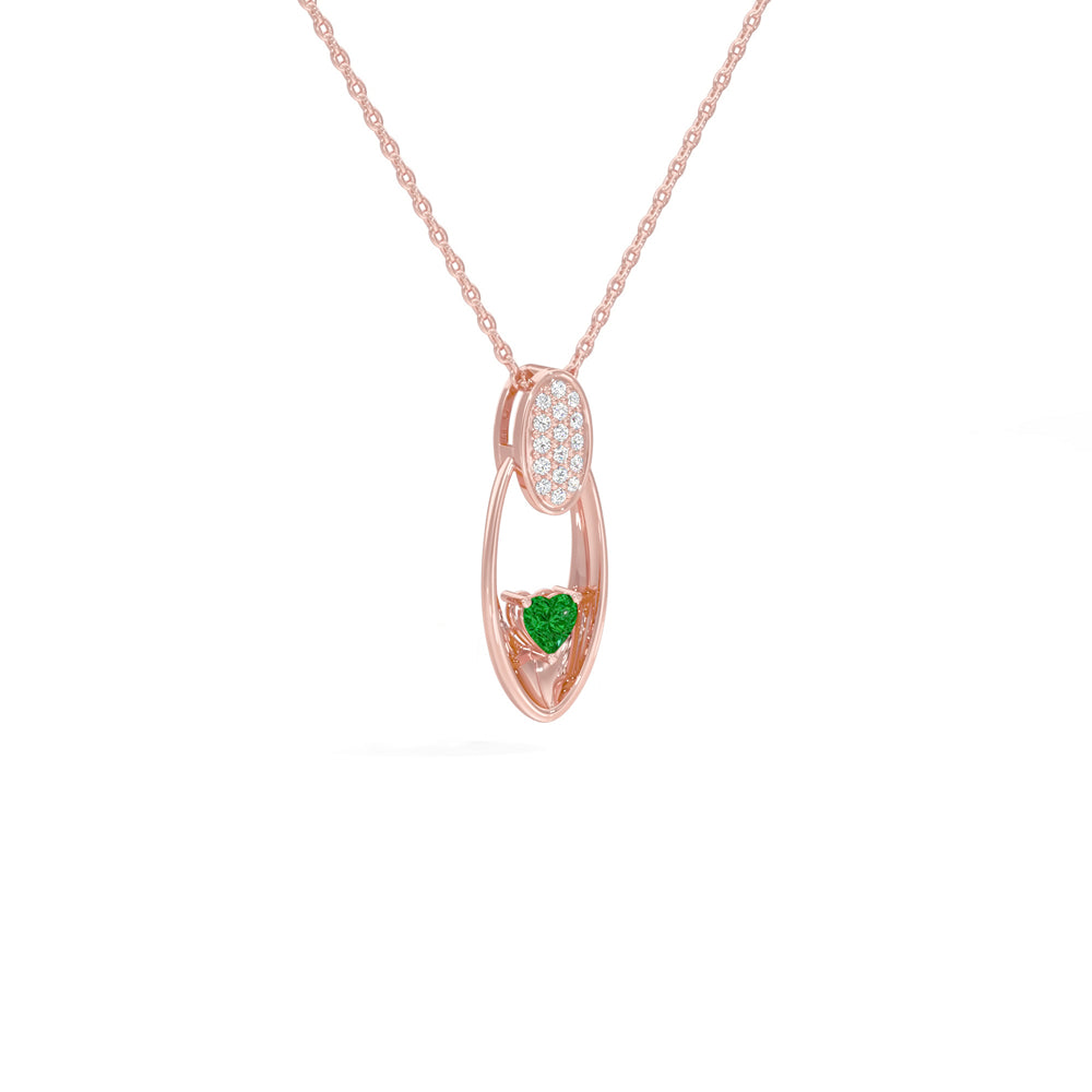 Radiant Heart Oval Pendant