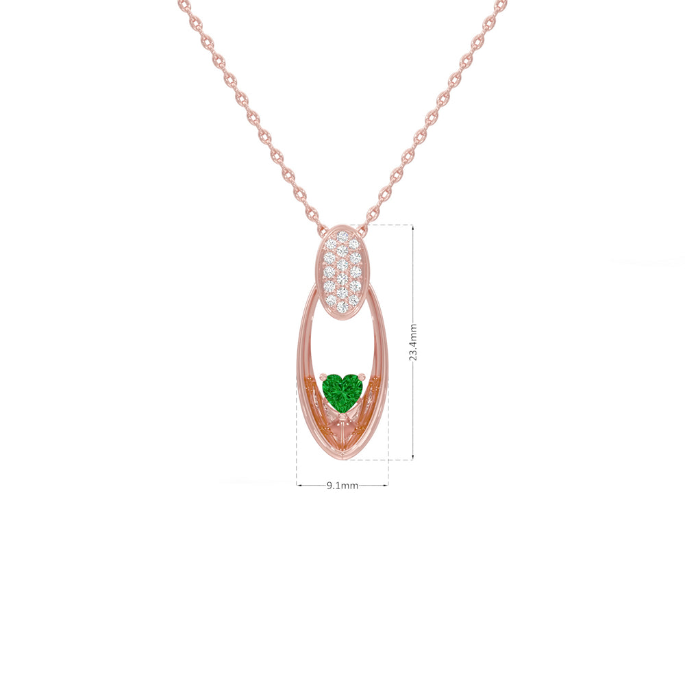 Radiant Heart Oval Pendant