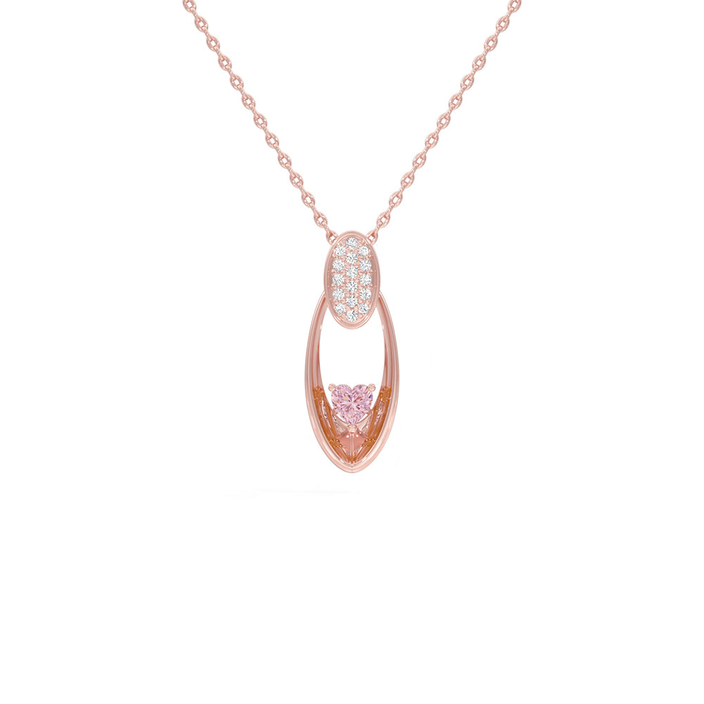 Radiant Heart Oval Pendant