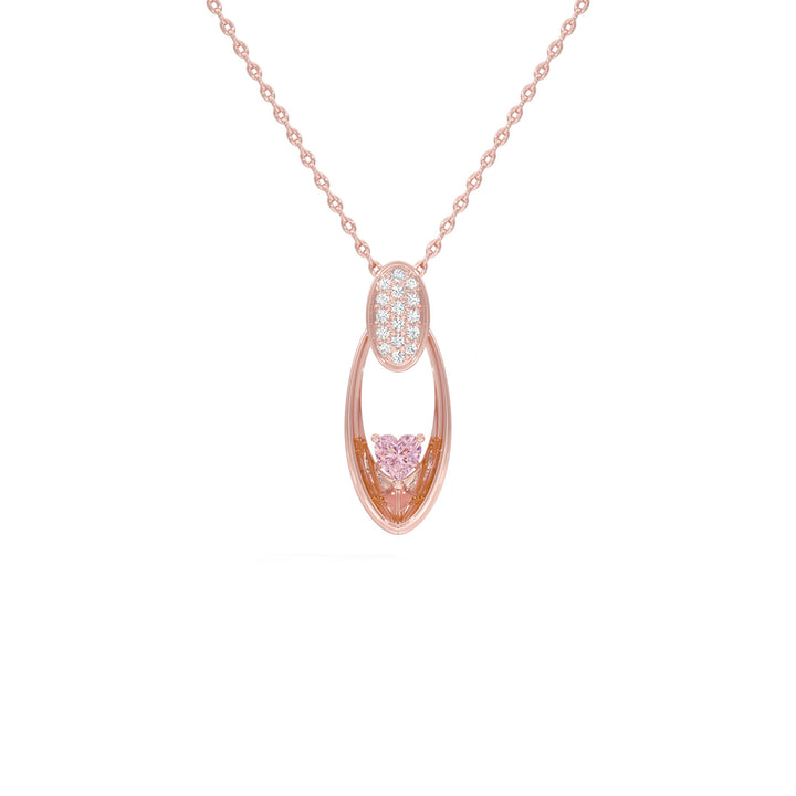 Radiant Heart Oval Pendant