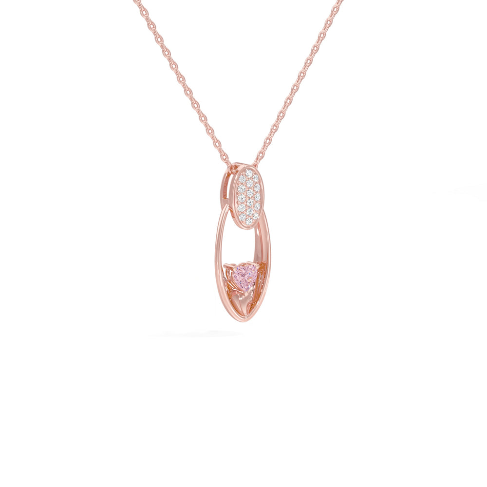 Radiant Heart Oval Pendant