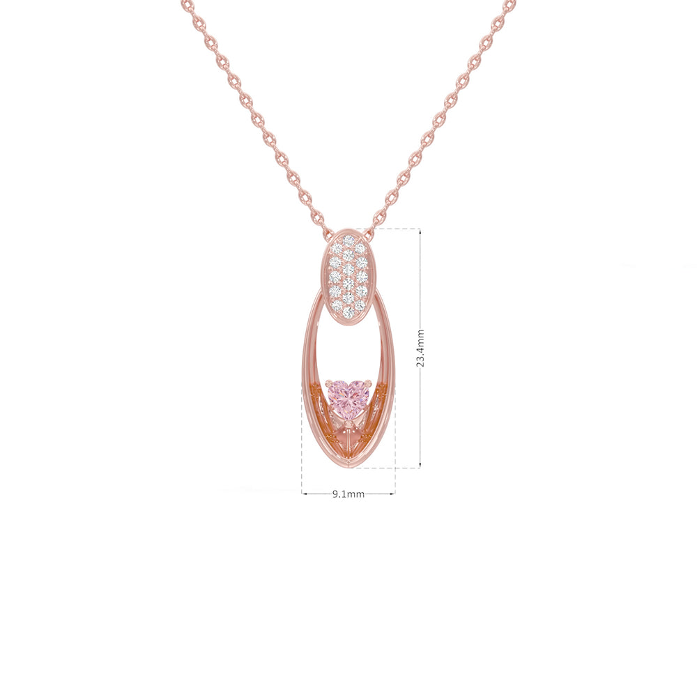 Radiant Heart Oval Pendant