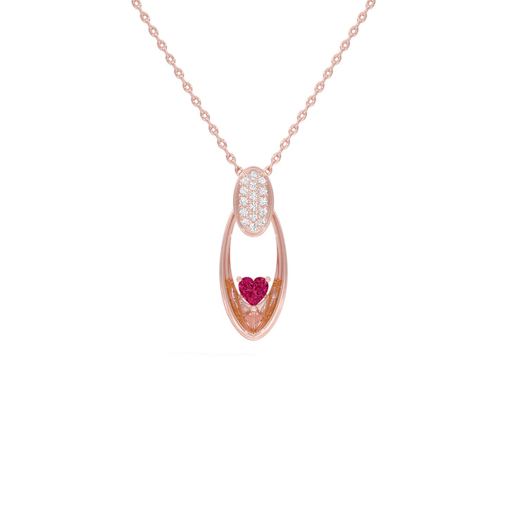 Radiant Heart Oval Pendant