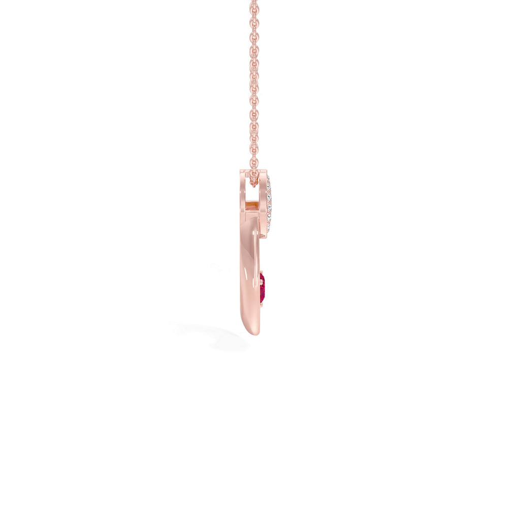 Radiant Heart Oval Pendant