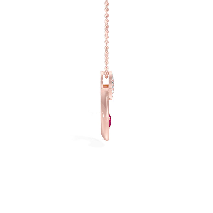 Radiant Heart Oval Pendant