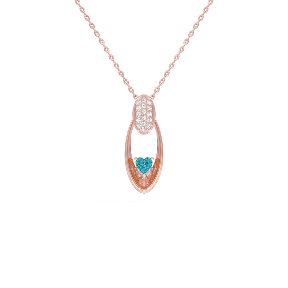 Radiant Heart Oval Pendant
