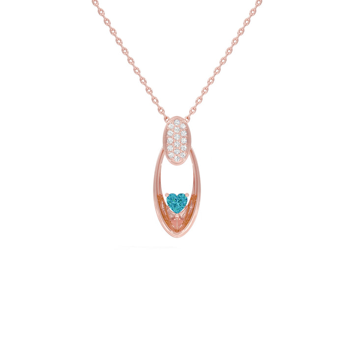 Radiant Heart Oval Pendant