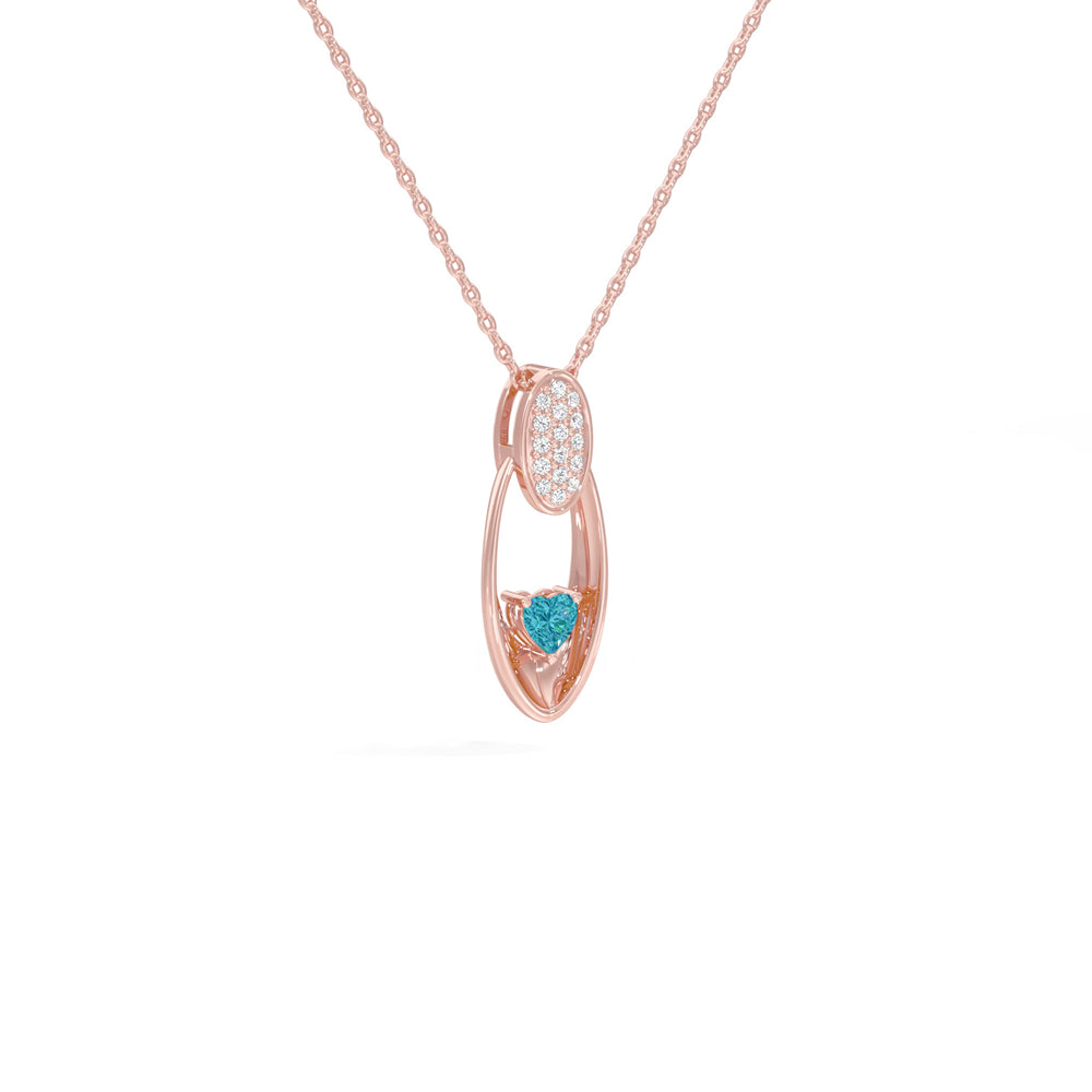 Radiant Heart Oval Pendant