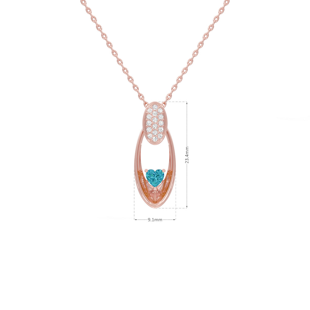 Radiant Heart Oval Pendant