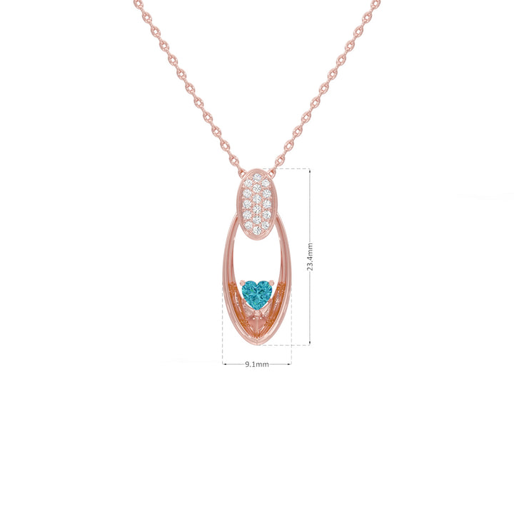 Radiant Heart Oval Pendant