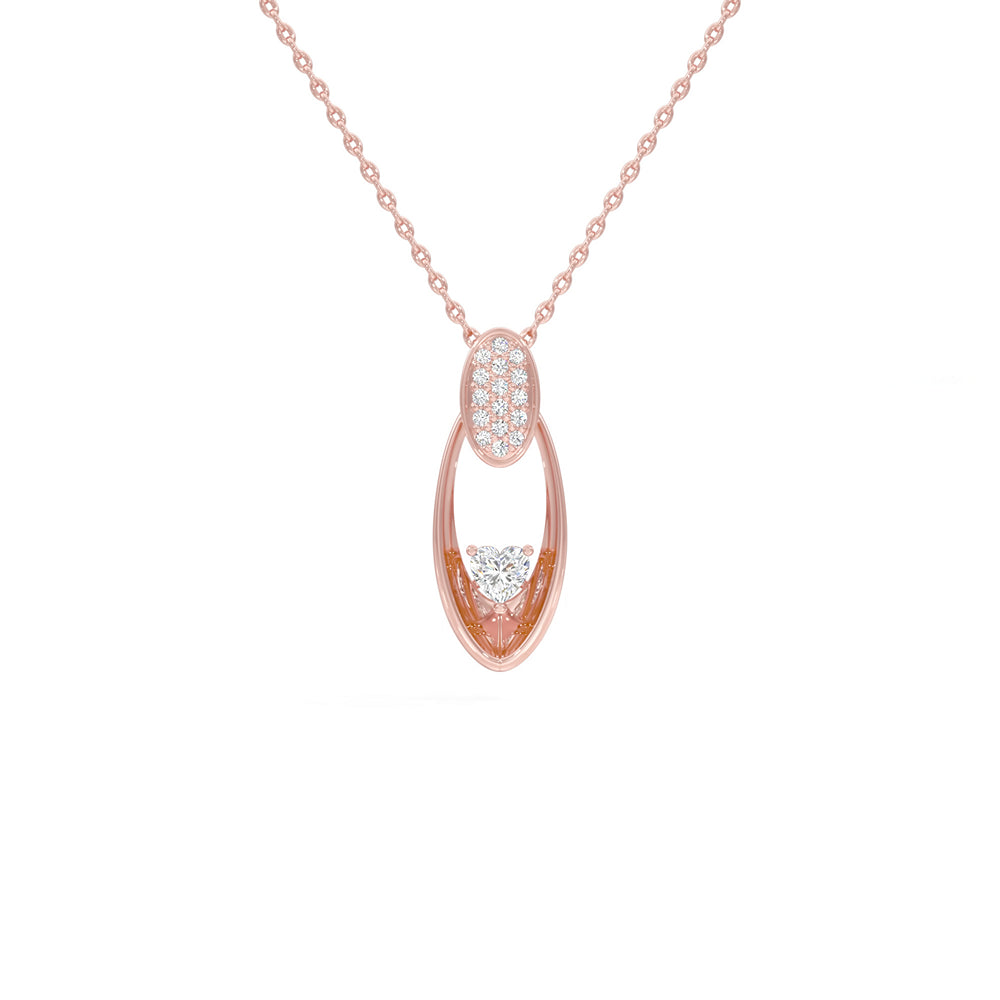Radiant Heart Oval Pendant