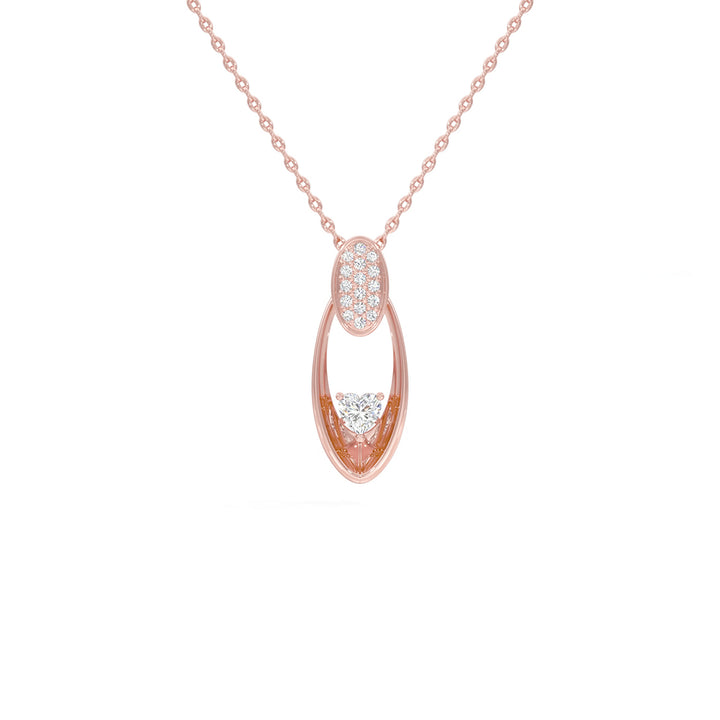 Radiant Heart Oval Pendant