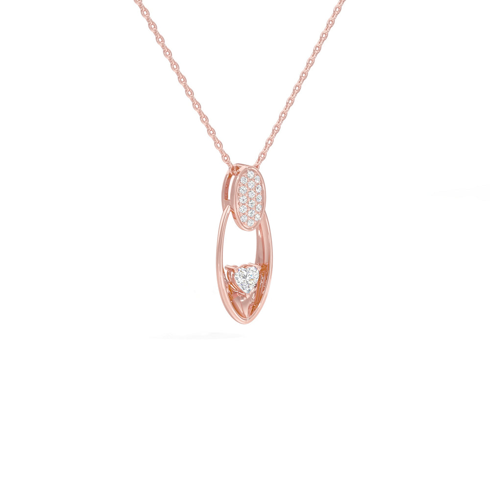 Radiant Heart Oval Pendant