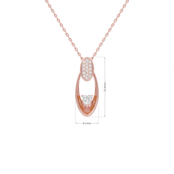 Radiant Heart Oval Pendant