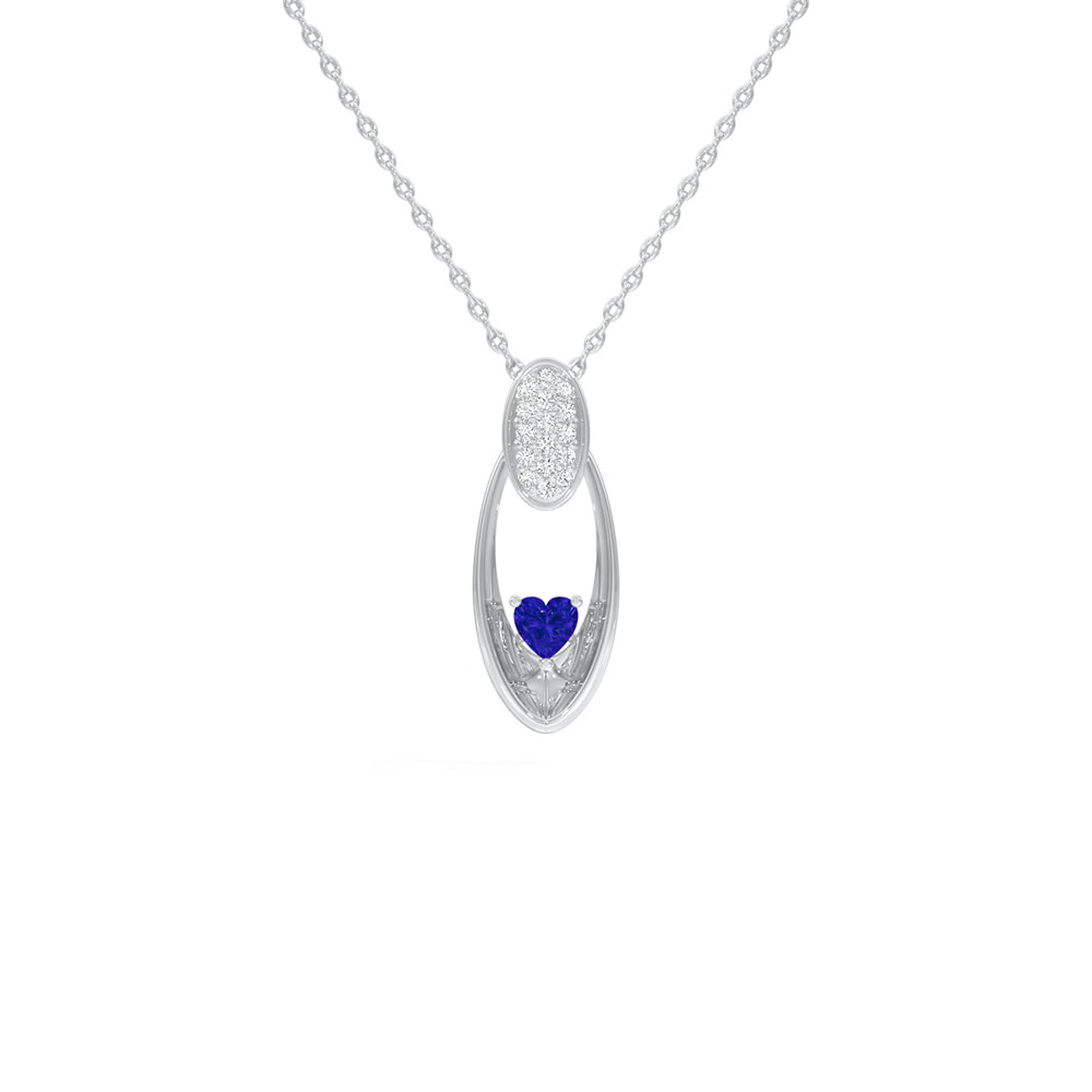 Radiant Heart Oval Pendant