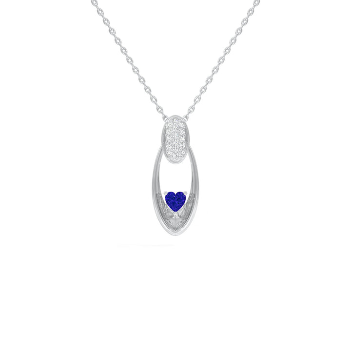 Radiant Heart Oval Pendant