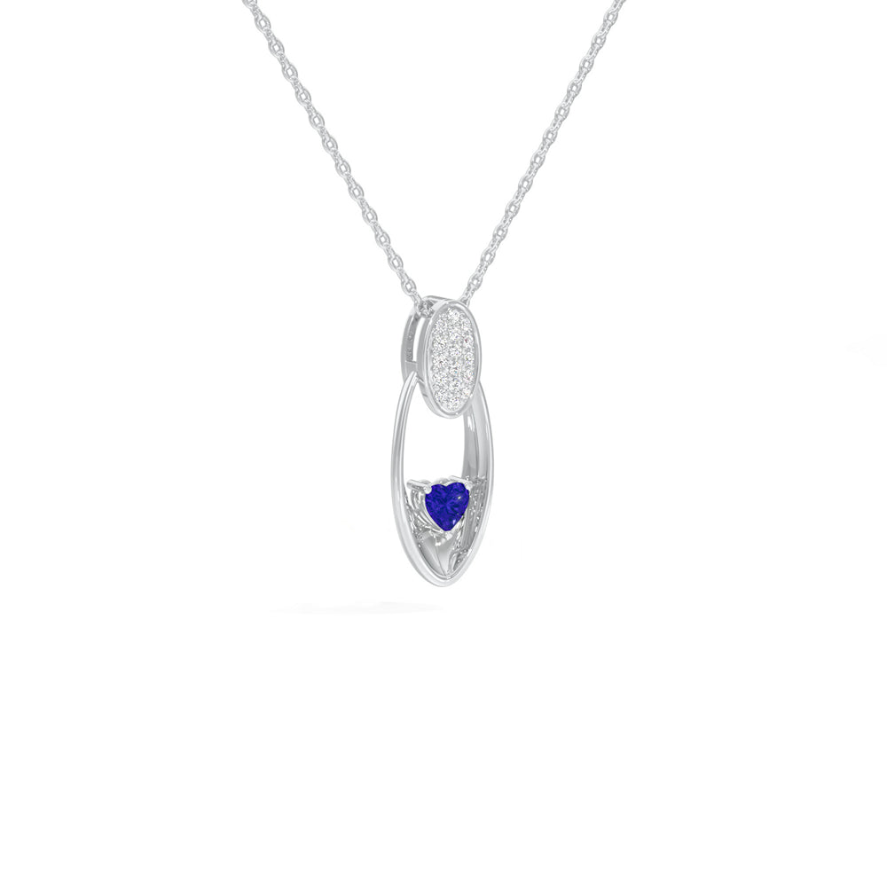Radiant Heart Oval Pendant