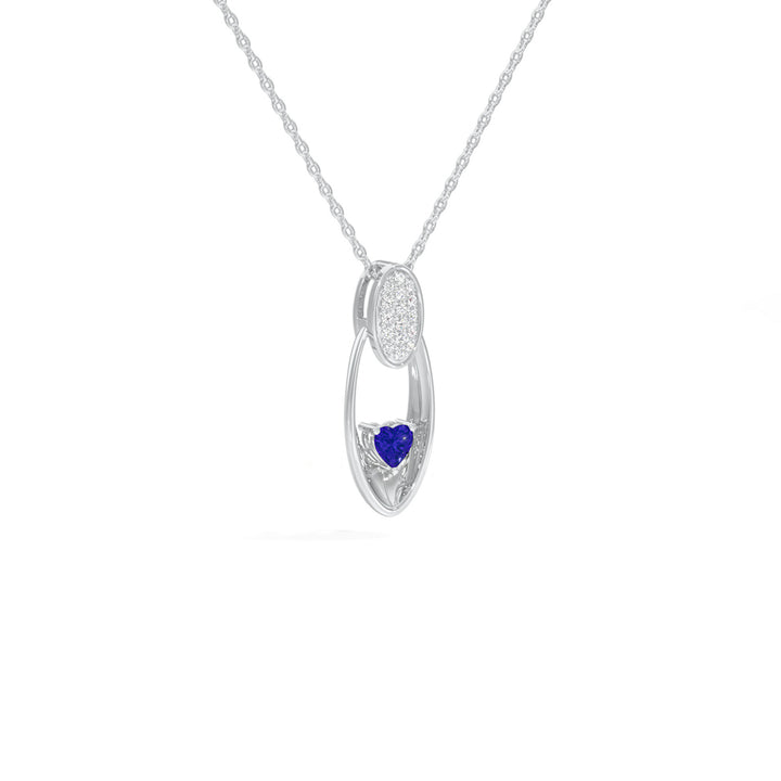 Radiant Heart Oval Pendant