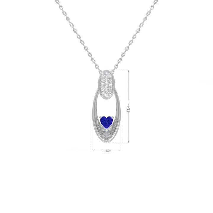 Radiant Heart Oval Pendant
