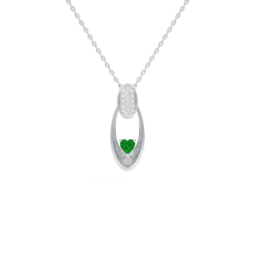 Radiant Heart Oval Pendant