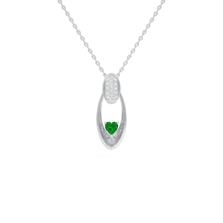Radiant Heart Oval Pendant