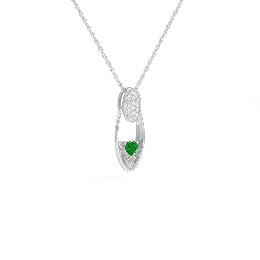 Radiant Heart Oval Pendant