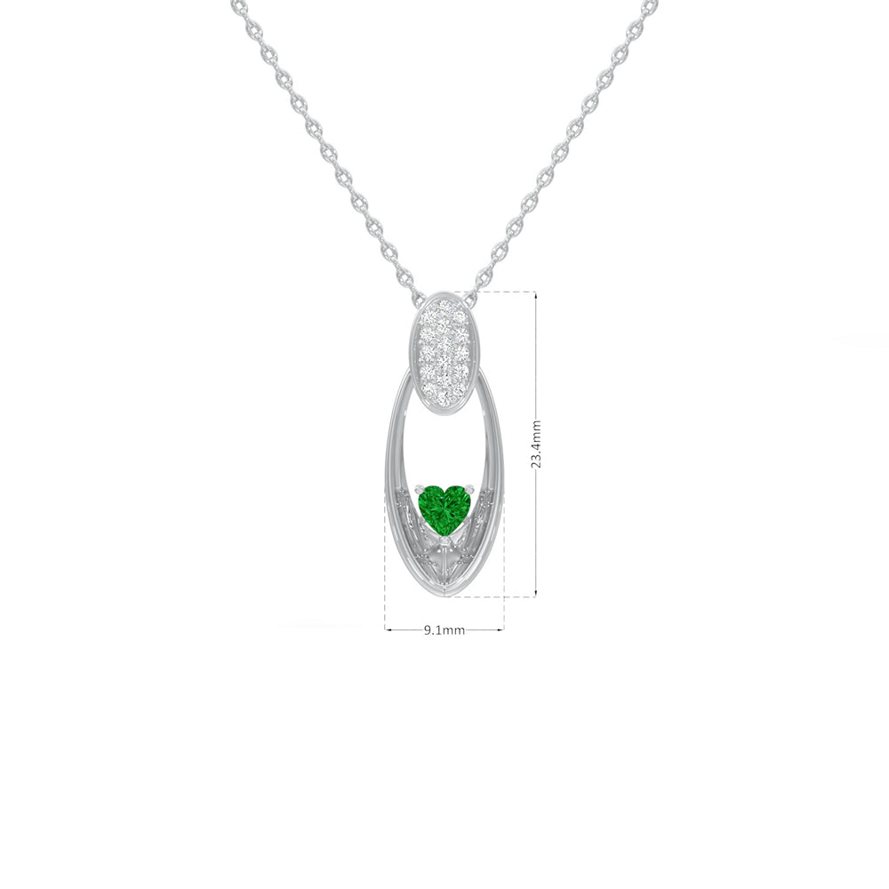 Radiant Heart Oval Pendant