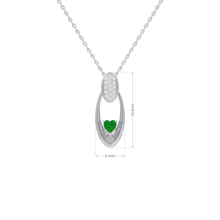 Radiant Heart Oval Pendant