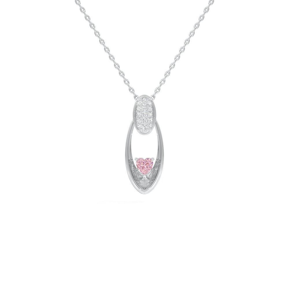 Radiant Heart Oval Pendant
