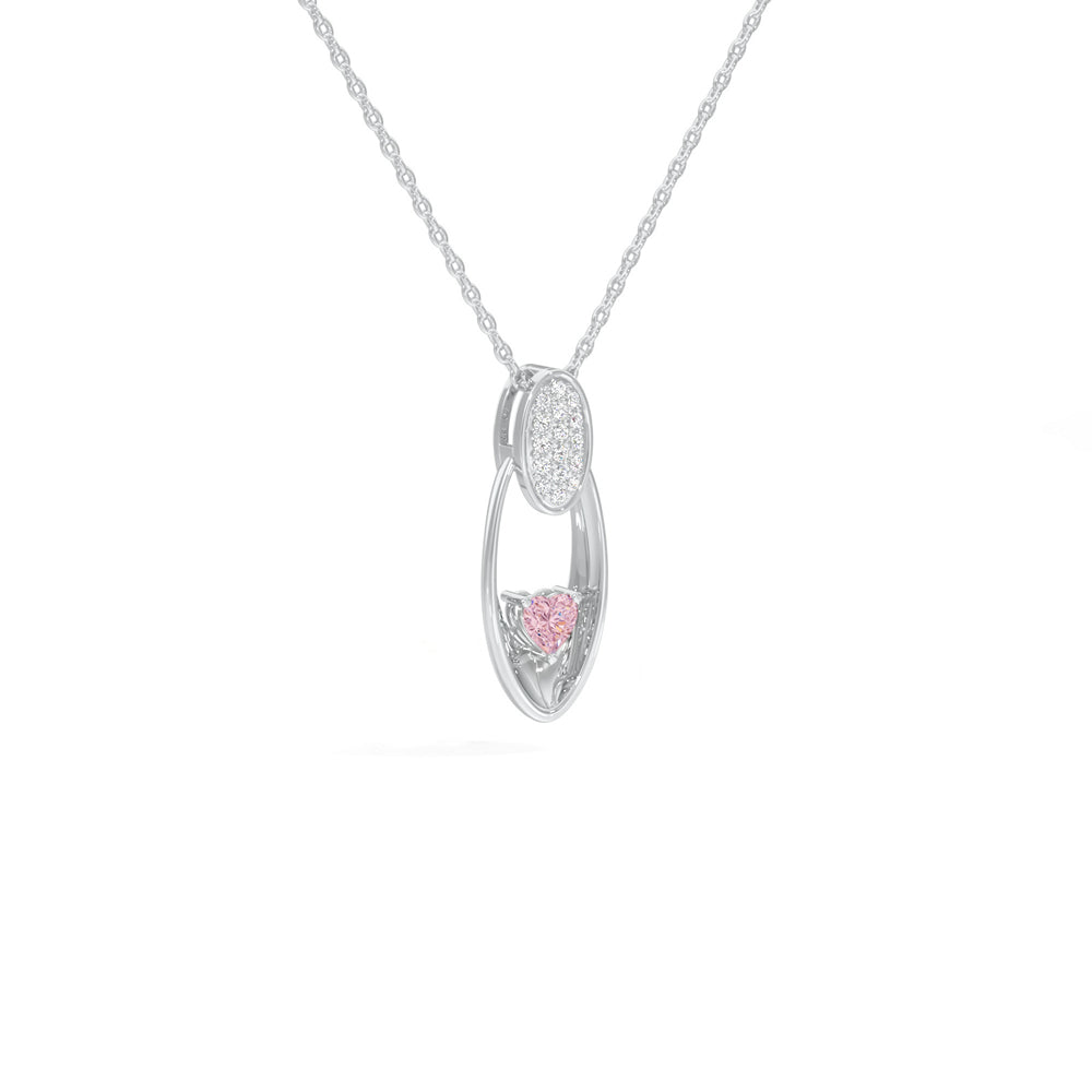 Radiant Heart Oval Pendant