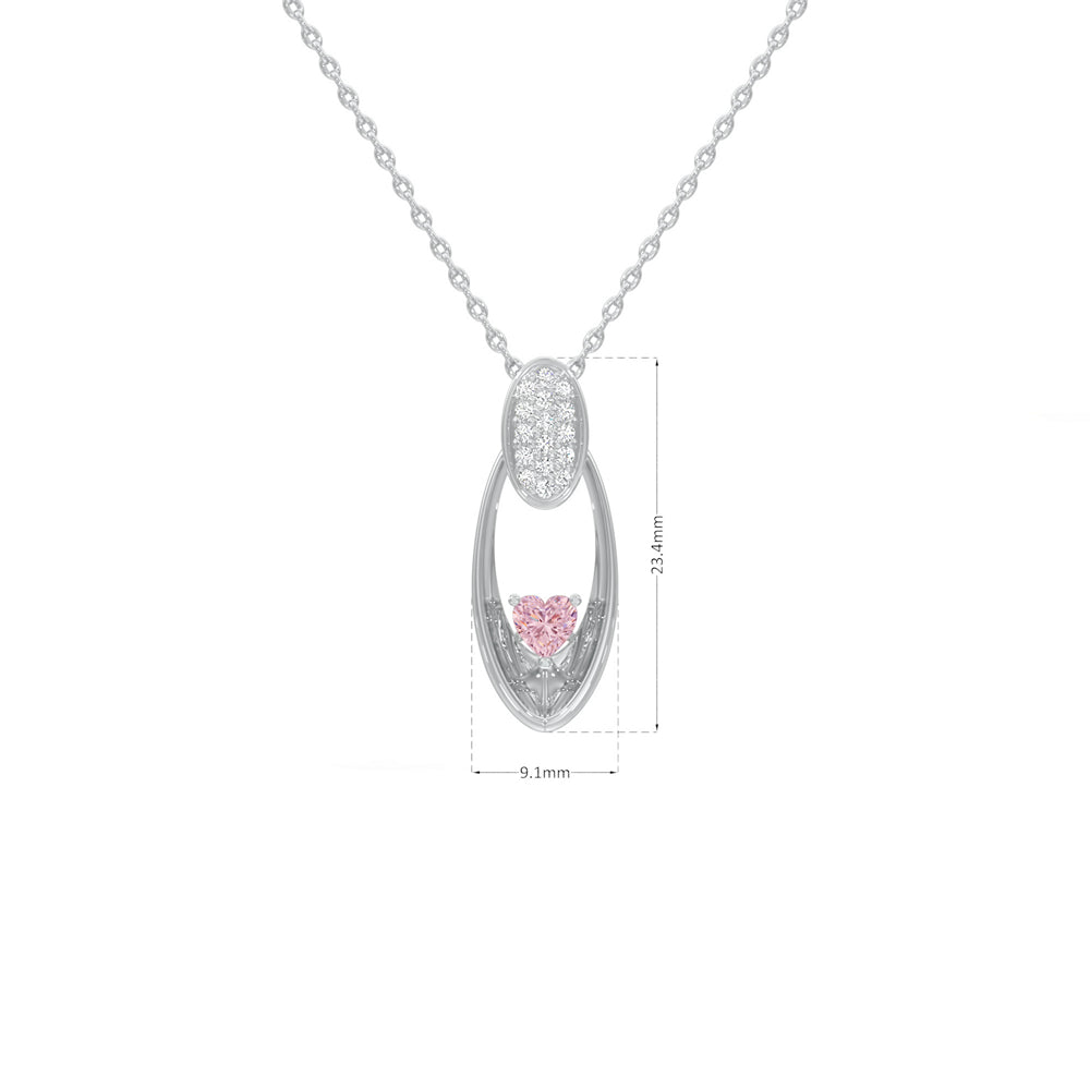 Radiant Heart Oval Pendant